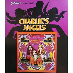 Charlies Angels Pinball FLYER Original Art Jaclyn Smith Cheryl Ladd Retro